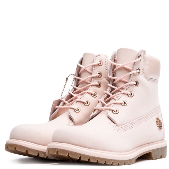 pink nubuck timberlands